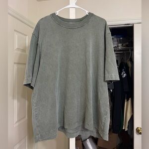 Abercrombie & Fitch Washed Olive Green Short Sleeve Crewneck